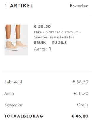 Nike - Blazer Mid Premium - Sneakers voor €46,80 dmv code bij Asos