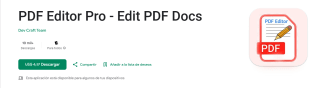 PDF Editos PRO - Edit PDF Docs gratis en Google Play