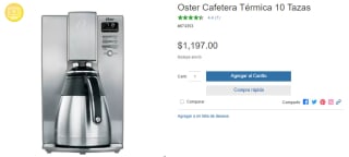 Oster Cafetera Térmica 10 Tazas por $1,197 en Costco