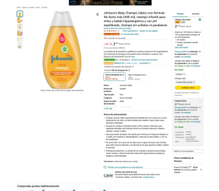 2 Johnson's Baby Champú clásico 500 ml champú infantil hipoalergénico por solo 3,22€