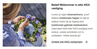 Gratis bloemenkrans maken & Zweedse lekkernijen en korting op Zweedse delicatessen bij IKEA 21 t/m 23 juni