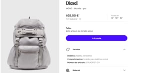 Mochila Diesel MONO por 105€