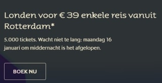 Eurostar tickets vanaf €39 enkele reis vanuit Rotterdam naar Londen