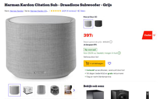Harman Kardon Citation Sub - Draadloze Subwoofer - Grijs voor €397 bij Bol.