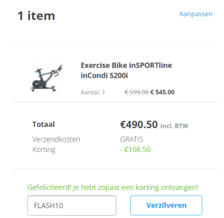 Exercise Bike inSPORTline inCondi S200i voor €490,50 dmv code bij Sportbay