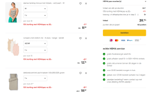 15% korting op bijna alles bij de Hema