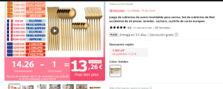 Set de cubiertos de Red occidental de 24 piezas por 13,26€