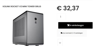 Kolink Rocket v2 Aluminium Mini-ITX behuizing grijs voor €32,37 bij Caps
