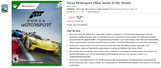 Forza Motorsport 2023 (Xbox Series X) voor €32,99 bij Amazon