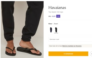 70% korting op Havaianas bij de Bijenkorf