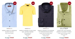 Overhemden.com sale tot 85% korting + 20% extra korting met de code