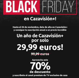 Suscripción 1 año Cazavision+ por 29,99€