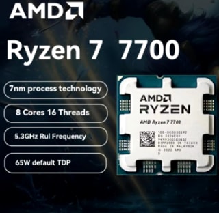 AMD Ryzen 7 7700 CPU 5,3 GHz 8 núcleos 16 hilos por 137,42€
