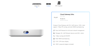 Compact Unifi Cloud Gateway Ultra voor €109