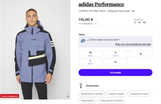 Chaqueta para Hombre adidas TERREX XPLORIC RAIN por 115€
