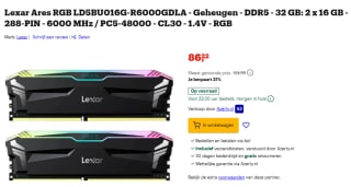 Lexar 32 GB DDR5-6000 Kit werkgeheugen voor €75,78 bij Bol