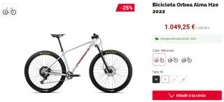 Bicicleta montaña Orbea Alma H20 2022 por 1049,25€