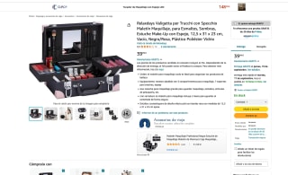 Maletín Maquillaje Relaxdays Valigetta per Trucchi con Specchio 39,99€