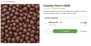 Crunchy Choco's Melk voor 99 cent ( 400 gram)