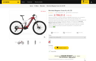Bicicleta Megamo Crave AL 40 LTD por 2,799,31€