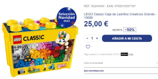 Caja de Ladrillos Creativos Grande LEGO 10698 solo 25€