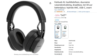 Fairphone Fairbuds XL Zwart voor €147,69 bij Amazon