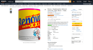 Renova Maxiabsorption Rollos de Cocina XXL Triple Blanco por 1€