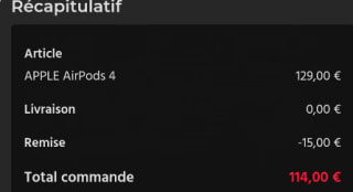 Apple Airpods 4 voor €114 dmv kortingscode