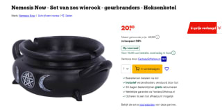 Nemesis Now Set van zes wierook geurbranders Heksenketel voor €20,90 bij Bol