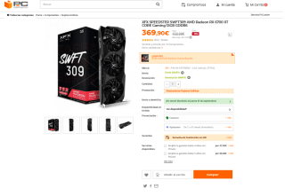 XFX Speedster SWFT 309 AMD Radeon RX 6700 XT CORE Gaming 12GB + Starfield por 369,90€