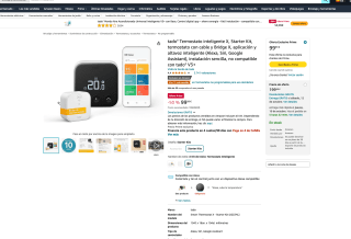 Tado Kit de Inicio con Termostato Inteligente X con Cableado y Bridge a tan solo 99,99€