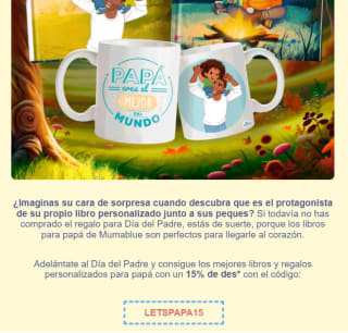 15% descuento en Mumablue por el día del Padre