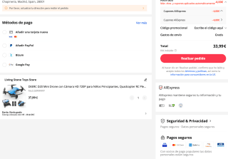 DEERC D20 Mini Drone con Cámara HD 720P para Niños por 33,99€