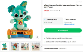 VTech Dierenvriendjes babyspeelgoed Pak me dan Puppy voor €19,99 bij Smyths Toys