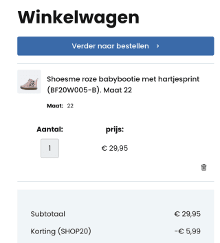 20% extra korting op de sale van kinderschoenen bij Shoesme