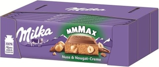 13x 300g Milka Nuss & Nougat creme chocolade bij Amazon NL voor €7,82