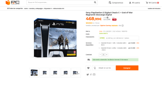 Sony PlayStation 5 Digital Chasis C + God of War Ragnarök por 468,99€
