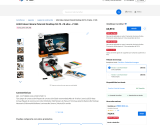 LEGO Ideas Cámara Polaroid OneStep SX-70 +18 años 21345 por solo 44,79€
