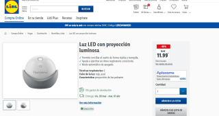 Luz LED con proyección luminosa por 11.99€