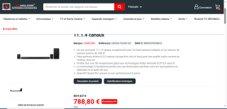 Barre de son Samsung HW-Q990D/EN 11.1.4 canaux à 788,80 €