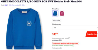 ONLY meisjes trui COLETTE Directoire voor €12,50 bij Bol