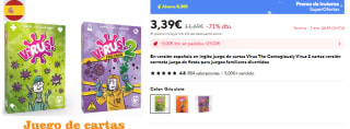 Juego de cartas Virus ( en español) por 3,39€
