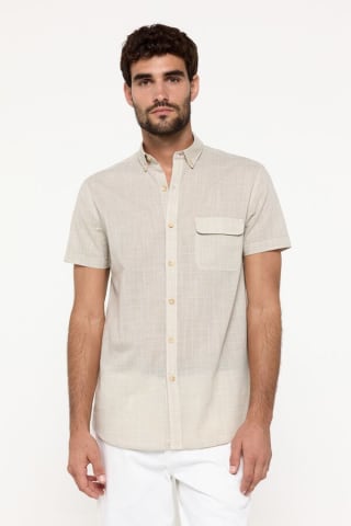 Camisa Slub Lisa para Hombre Milano por 9.59€