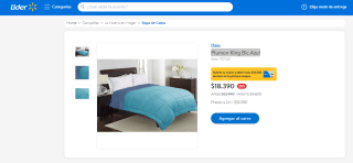 Plumón Haus King Bic Azul por $18.390