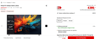 PEAQ PTV 50GQU-5024C (2024) voor €299 bij de Mediamarkt