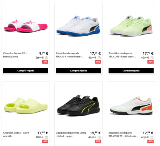 Puma Rebajas hasta 65% + 10€ EXTRA descuento en ropa y calzado