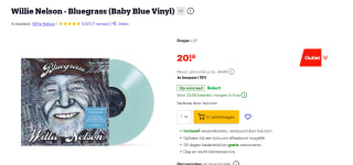 Willie Nelson - Bluegrass (Baby Blue Vinyl) voor €20,18 bij Bol.com