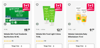 1+1 gratis op Weleda mama- en babyverzorting bij Etos