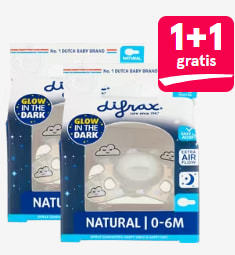 1+1 gratis op veel Difrax fopspenen en flessen via Etos