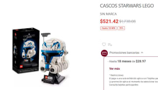 Casco del Capitán Rex Lego - Star Wars por $521.42 en City Club